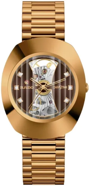 Rado - DiaStar Original Open Heart - Men - Swiss Watch - Sapphire Crystal Dial - Stainless Steel/PVD - 6 Cubic Zirconia - 80 Hours of Power Reserve - Automatic - 35 mm