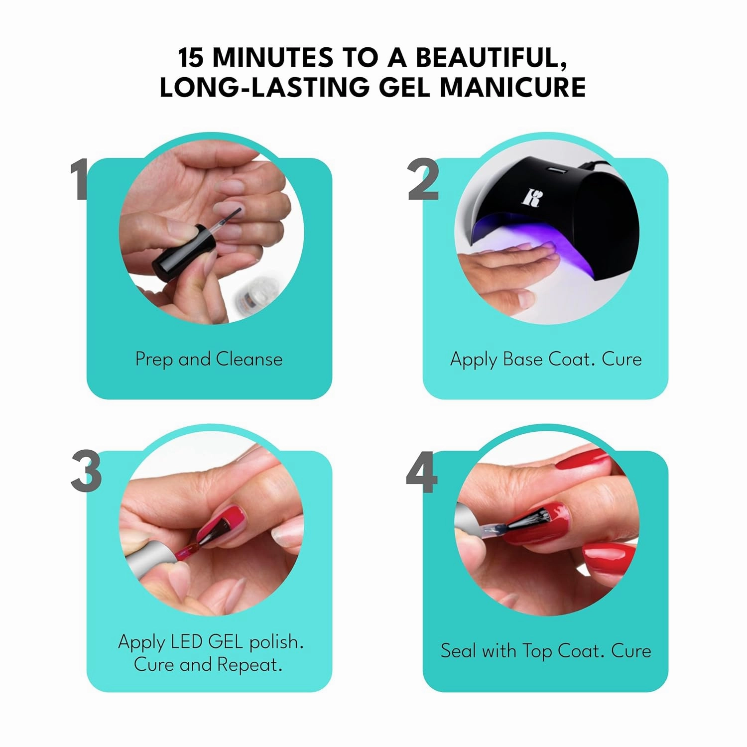RC Red Carpet Manicure Kit 3 Fortify & Protect Bundle Glitters - Soak Off Gel Polish for Long-Lasting, Vibrant, Professional Quality, High Shine, Chip-Resistant.