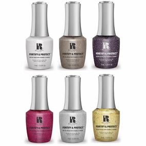 RC Red Carpet Manicure Kit 3 Fortify & Protect Bundle Glitters - Soak Off Gel Polish for Long-Lasting, Vibrant, Professional Quality, High Shine, Chip-Resistant.