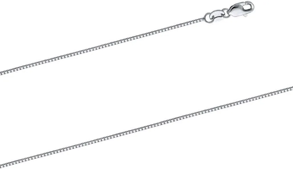 Real 14k Yellow/White/Rose Gold Box Chain 1-2mm Solid Gold Necklace with Lobster Clasp for Women Men, Jewelry Gift for Her Him, 16-24 inch