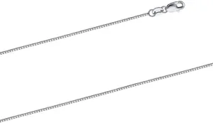 Real 14k Yellow/White/Rose Gold Box Chain 1-2mm Solid Gold Necklace with Lobster Clasp for Women Men, Jewelry Gift for Her Him, 16-24 inch
