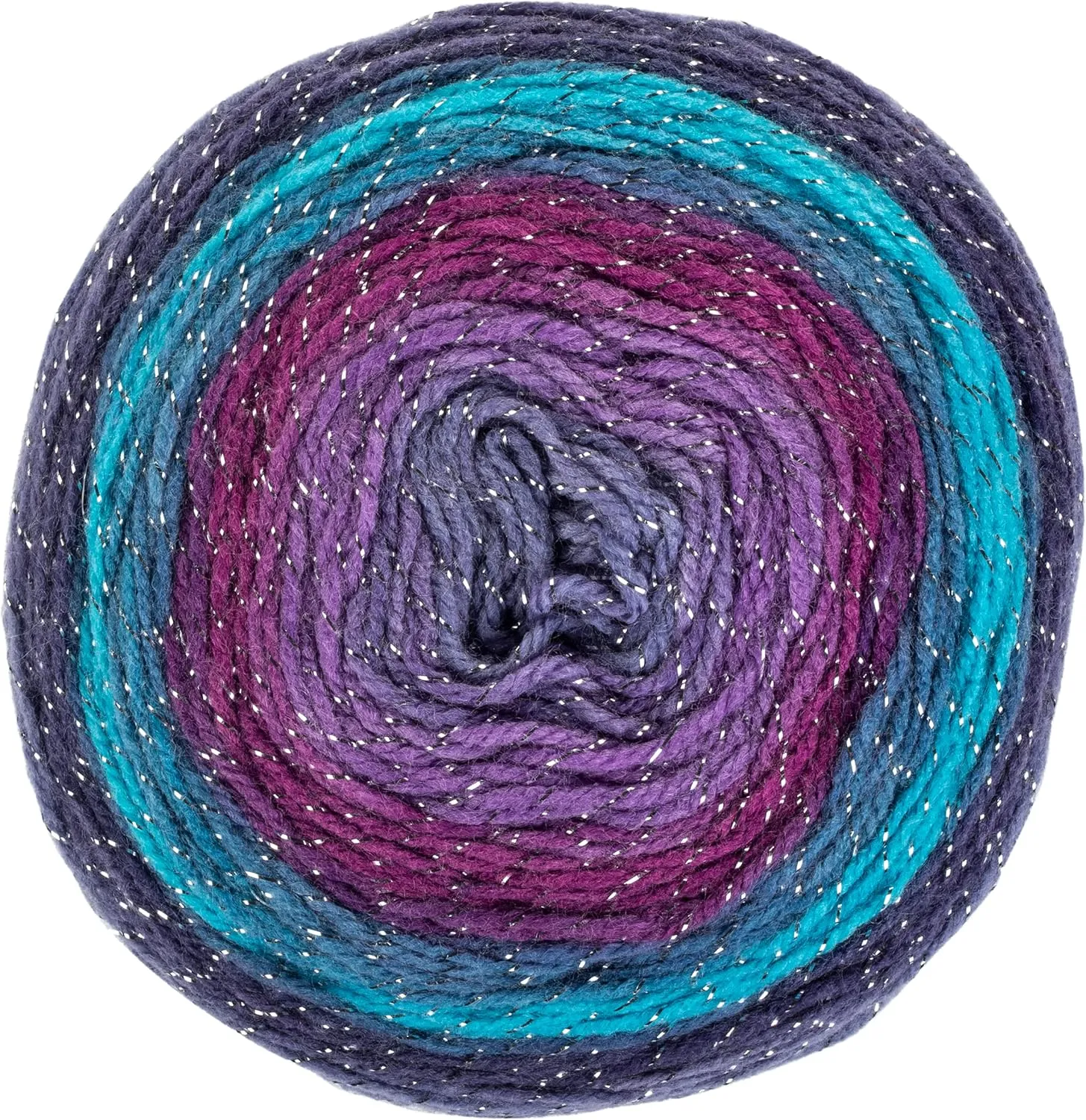 Red Heart Roll with It Sparkle Destiny Yarn - 3 Pack of 5.3oz/150g - Blend - 4 Medium (Worsted) - 561 Yards - Knitting/Crochet