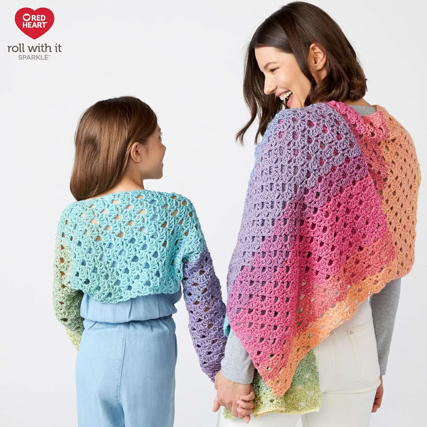 Red Heart Roll with It Sparkle Diamonds Yarn - 3 Pack of 150g/5.3oz - Acrylic Blend - 4 Medium (Worsted) - 561 Yards - Knitting/Crochet