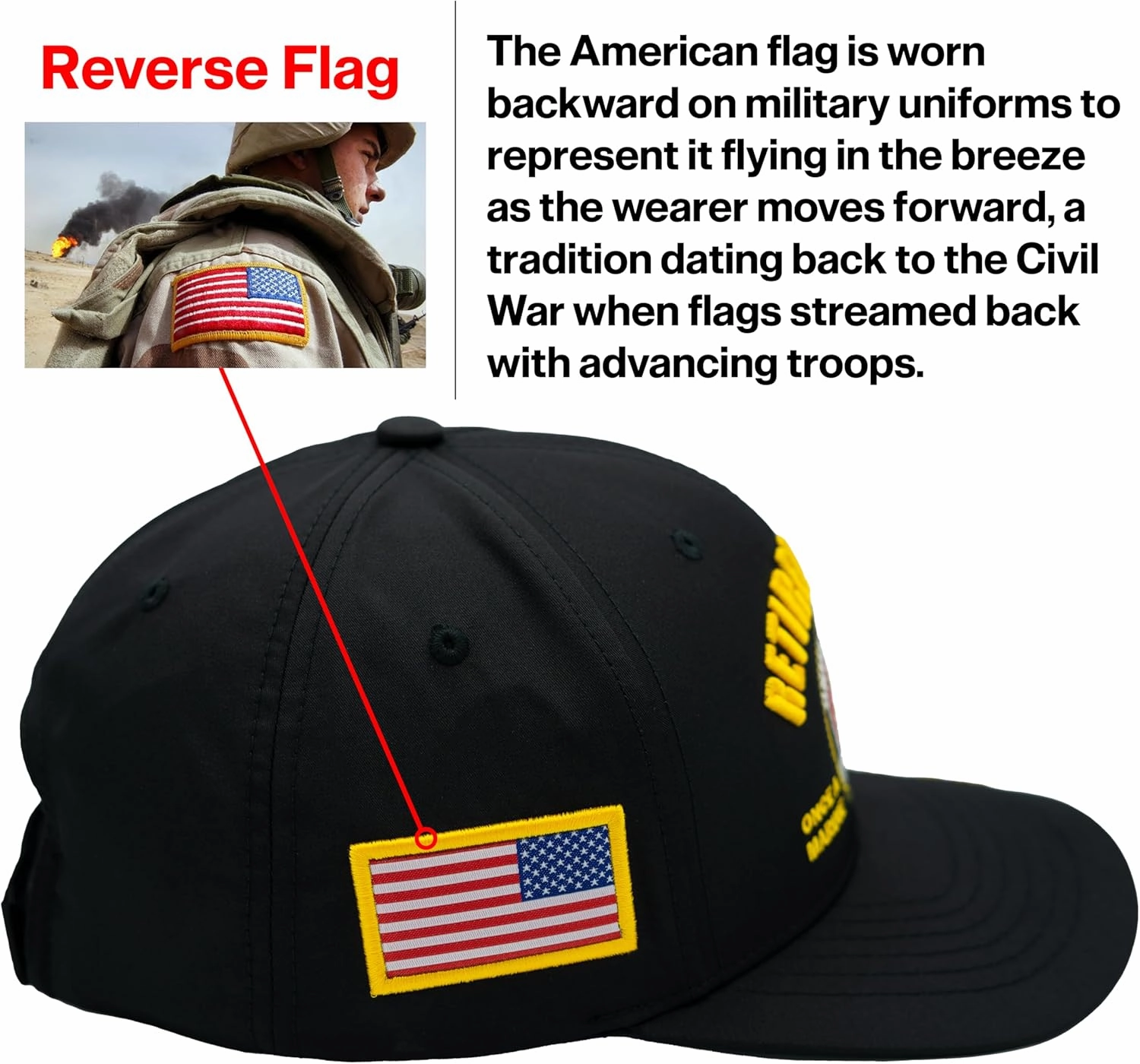 Retired US Marine Corps Veteran Hat for Men, Official Licensed USMC Veteran Hat Embroidered Adjustable Baseball Cap