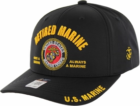 Retired US Marine Corps Veteran Hat for Men, Official Licensed USMC Veteran Hat Embroidered Adjustable Baseball Cap