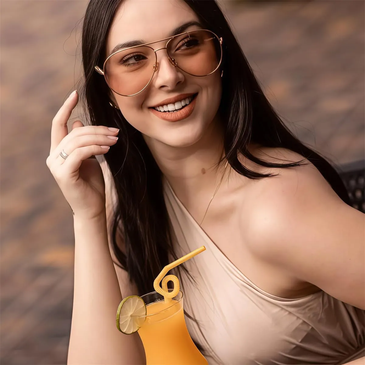 Retro Gold Aviator Sunglasses for Women Men, 2025 Metal Oversized 70s Aviators Sun Glasses