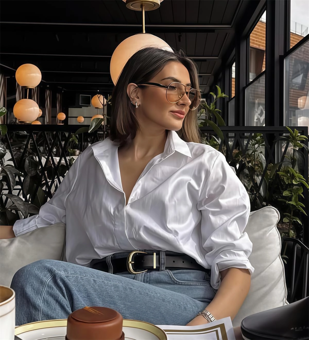 Retro Gold Aviator Sunglasses for Women Men, 2025 Metal Oversized 70s Aviators Sun Glasses
