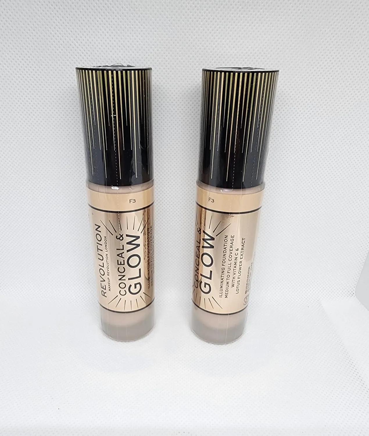 Revolution & Glow Foundation F3 with Vitamin C
