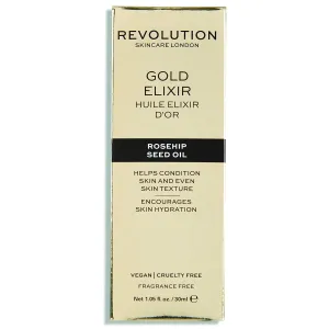 Revolution Skincare Gold Elixir, Body & Face Oil, Rosehip Seed Oil, Deeply Nourishes Skin, Suitable For Dry & Combination Skin, Vegan & Cruelty-Free, 1.05fl.oz/30ml