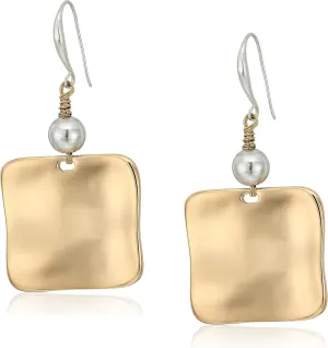 Robert Lee Morris Large Sculptural Square Drop Earrings