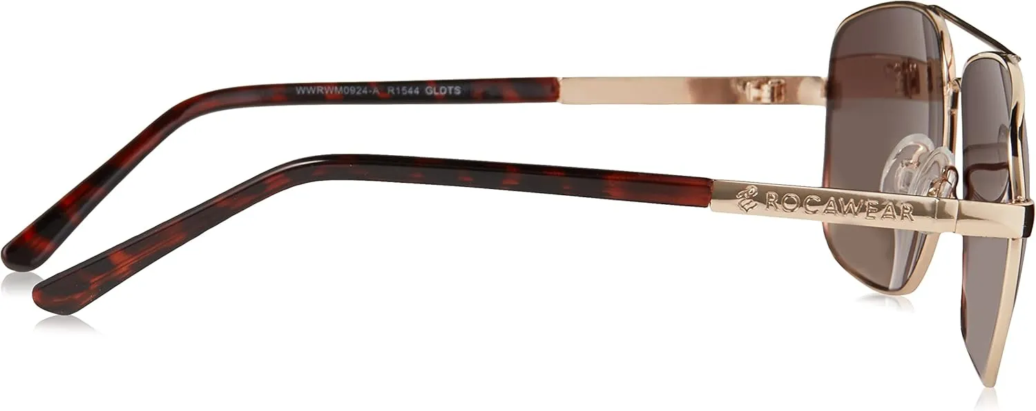 Rocawear Mens Semi-Rimless Rectangular Metal Sunglasses