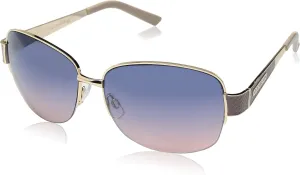 Rocawear Mens Semi-Rimless Rectangular Metal Sunglasses