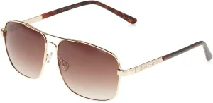 Rocawear Mens Semi-Rimless Rectangular Metal Sunglasses