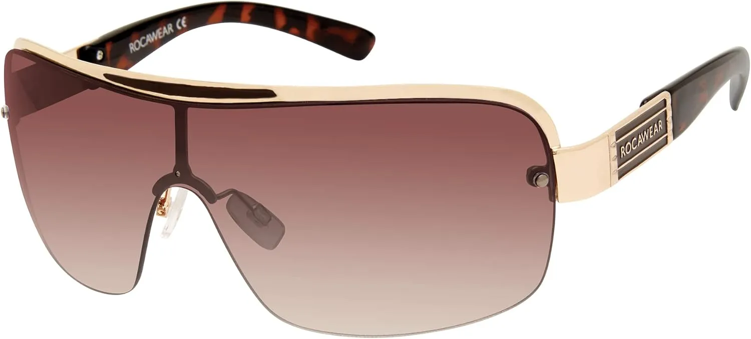 Rocawear Metal Shield UV400 Protective Rectangular Sunglasses.