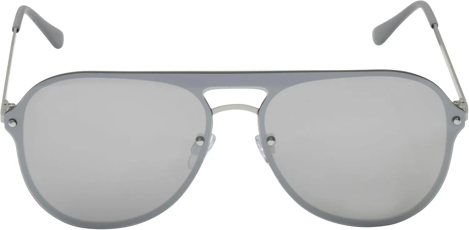 Rocawear R1522 Stainless Metal Shield Uv400 Protective Aviator Pilot Sunglasses. Gifts for Men with Flair, 150 Mm