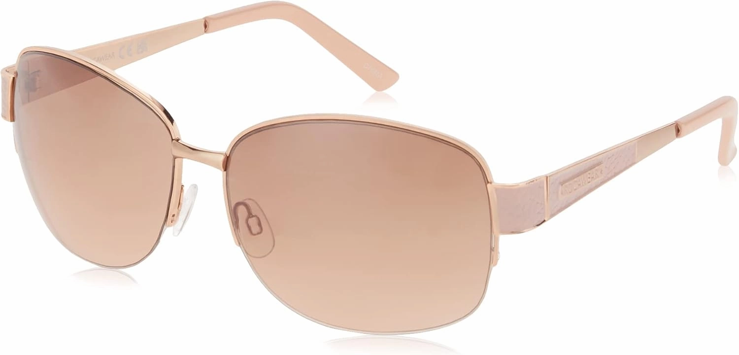 Rocawear Mens Semi-Rimless Rectangular Metal Sunglasses