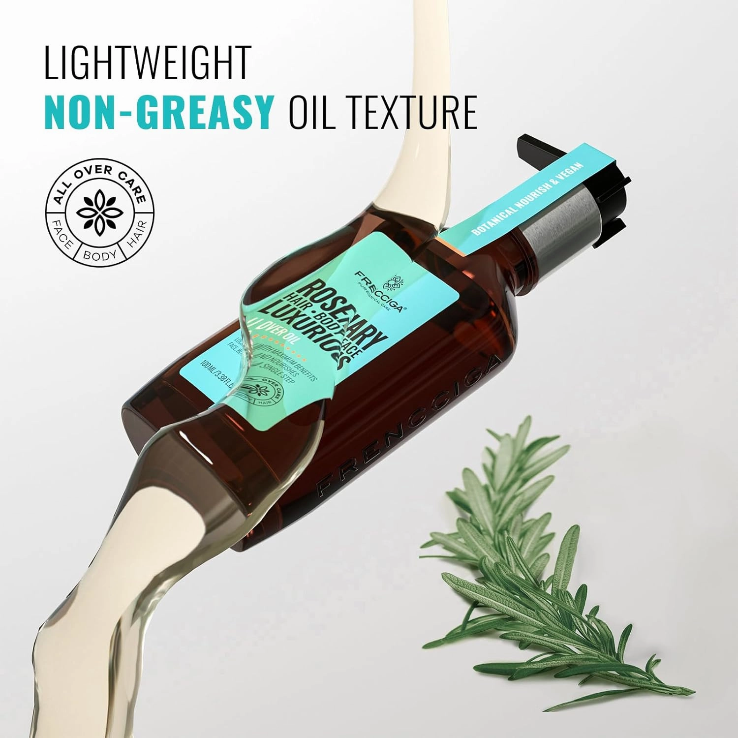 Rosemary Oil For Hair, Scalp, Face & Body, Multi-Use Rosemary Oil Serum for Moisturing & Nourishing Skin & Hair