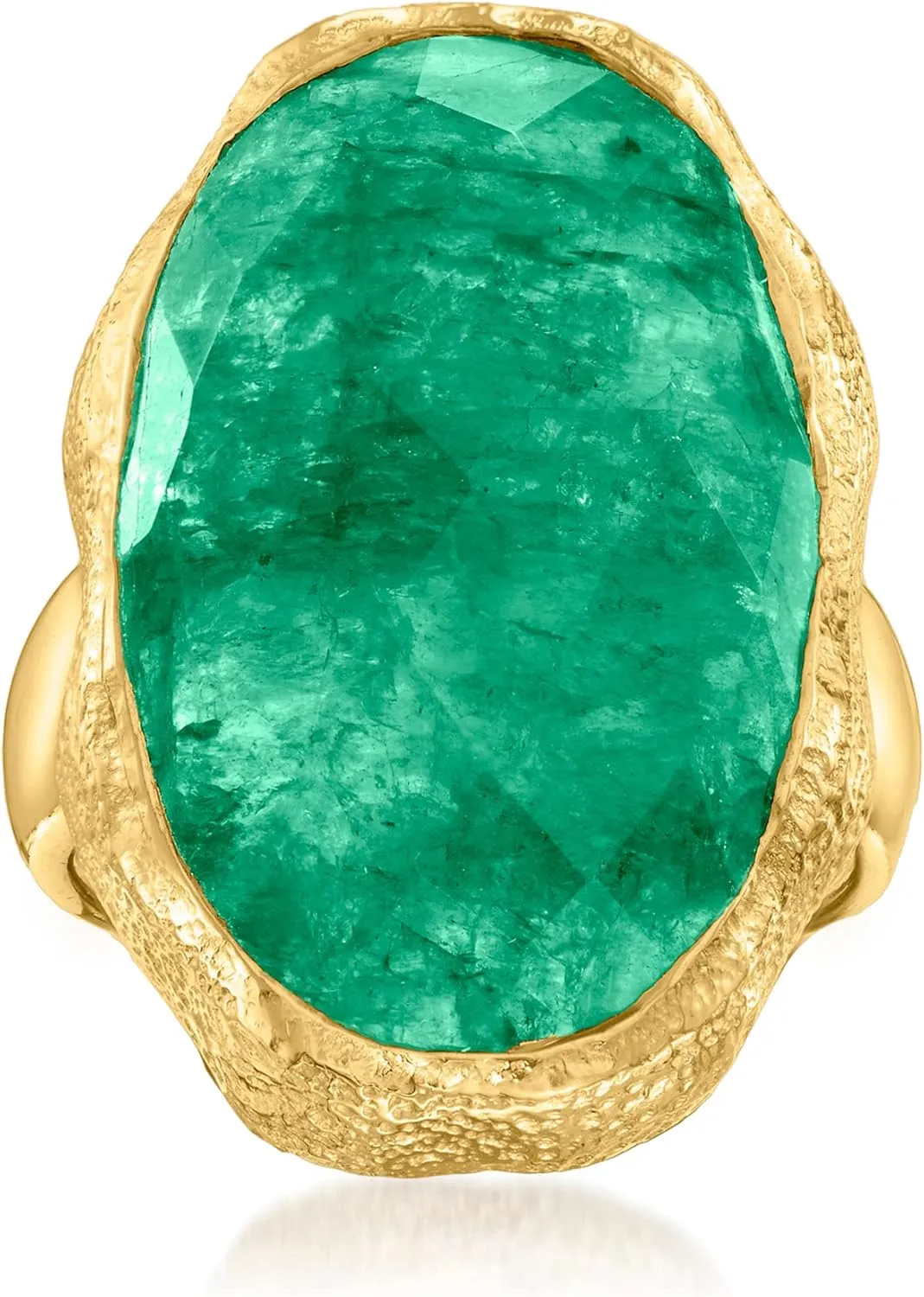 Ross-Simons 16.00 Carat Emerald Ring in 18kt Gold Over Sterling