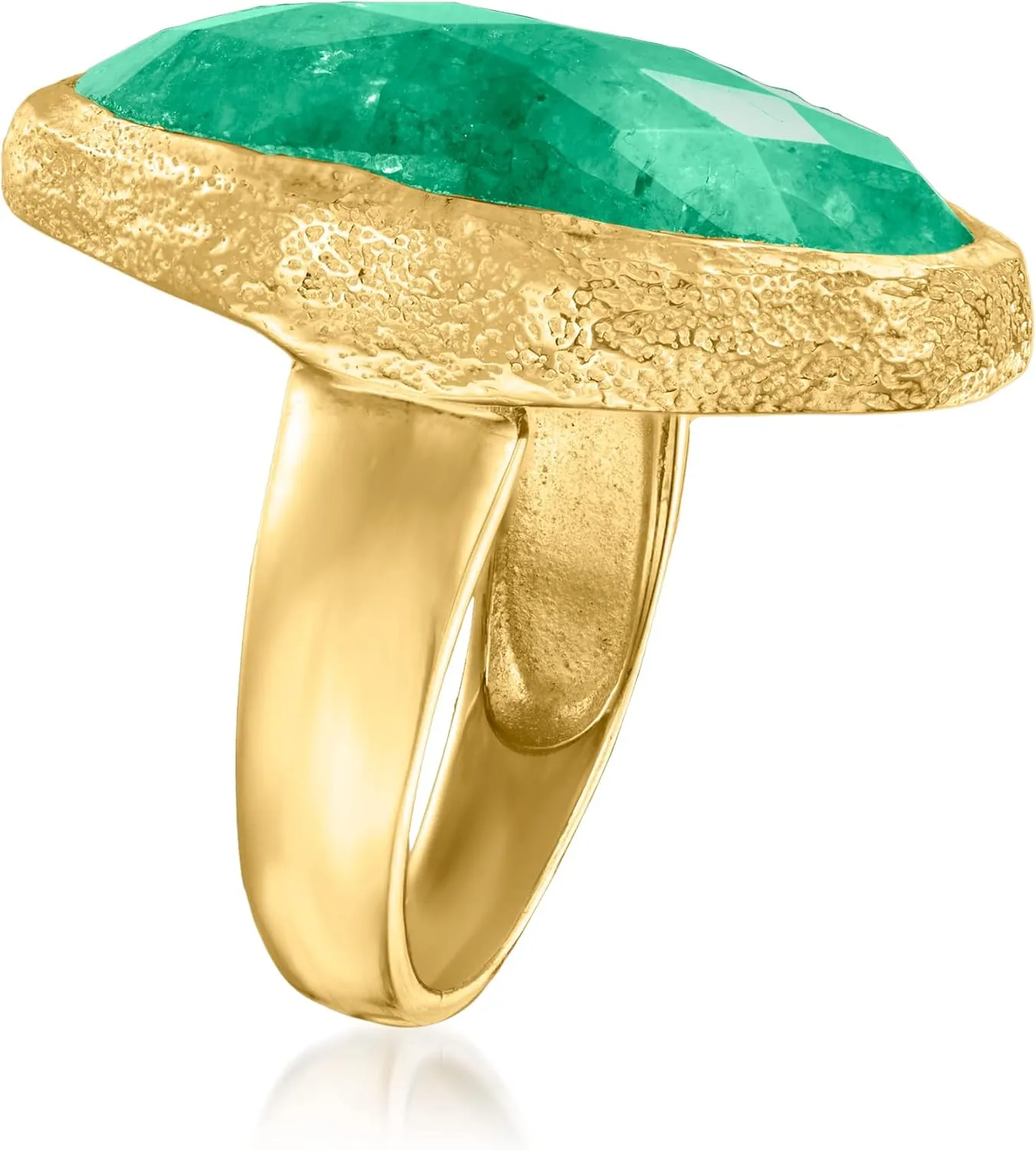 Ross-Simons 16.00 Carat Emerald Ring in 18kt Gold Over Sterling