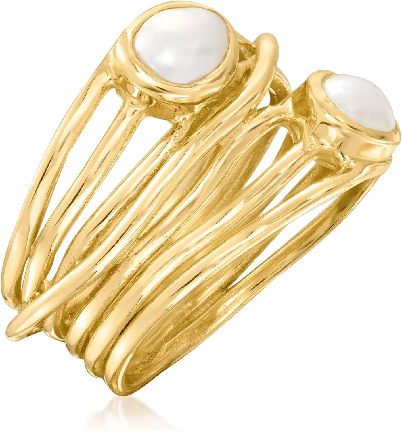 Ross-Simons Gemstone Highway Ring in 18kt Gold Over Sterling