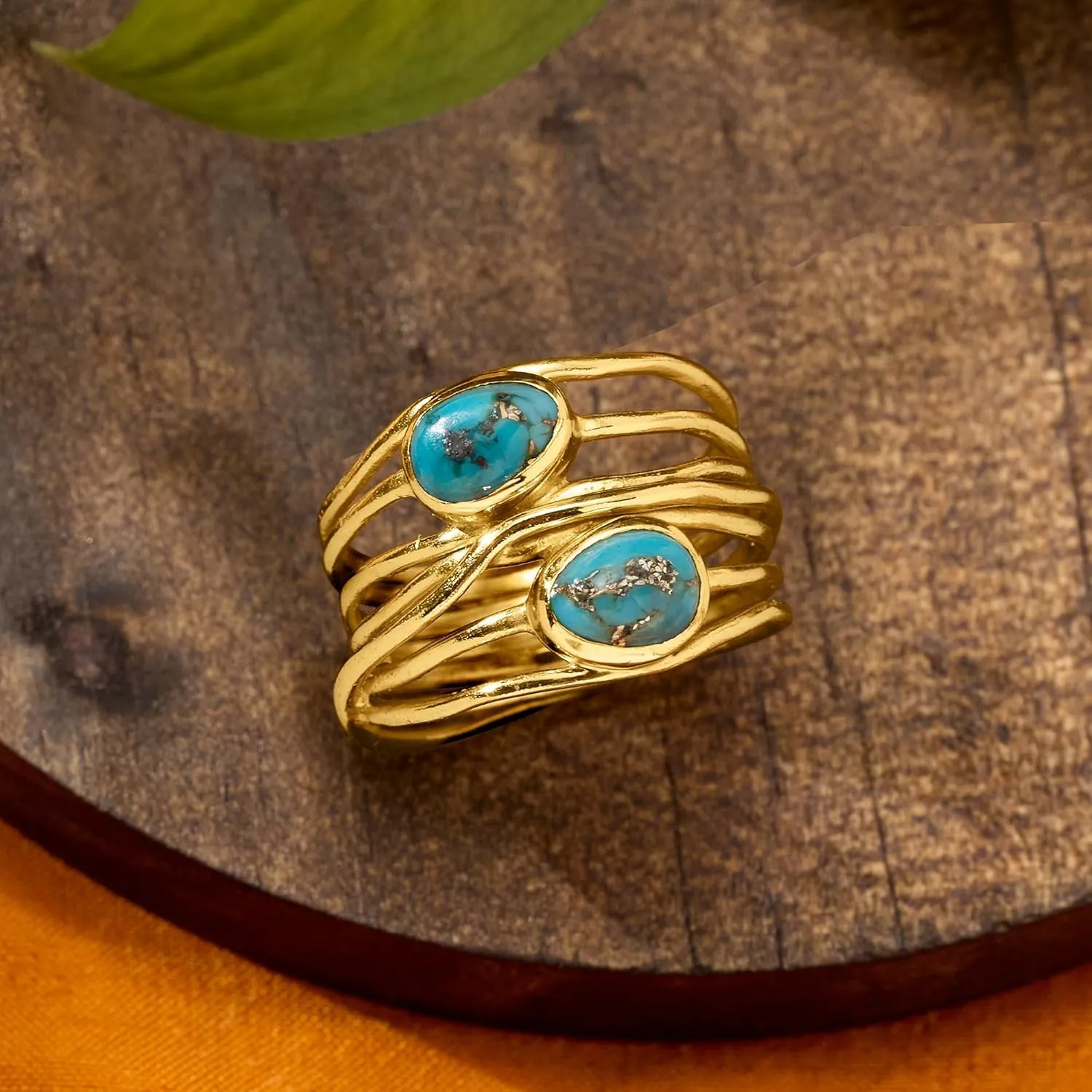 Ross-Simons Gemstone Highway Ring in 18kt Gold Over Sterling