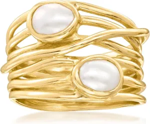 Ross-Simons Gemstone Highway Ring in 18kt Gold Over Sterling