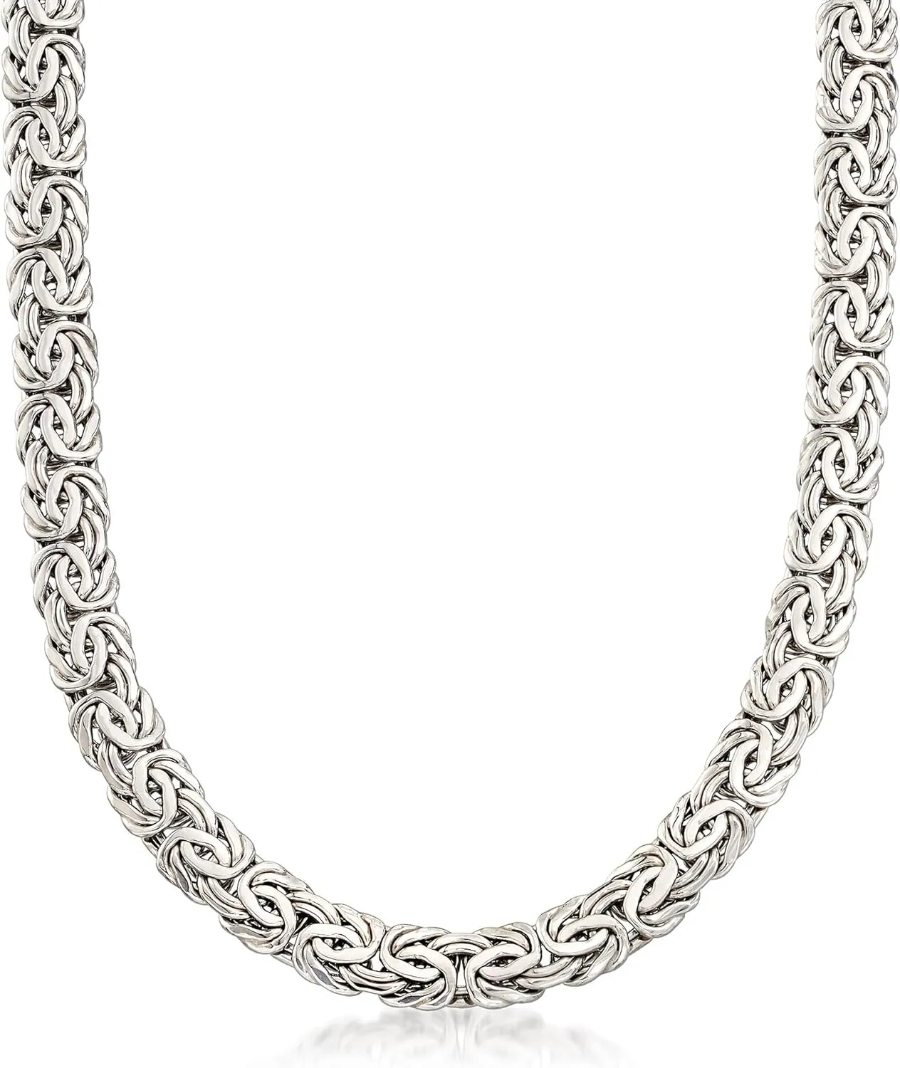 Ross-Simons Sterling Silver Byzantine Necklace With Black Onyx