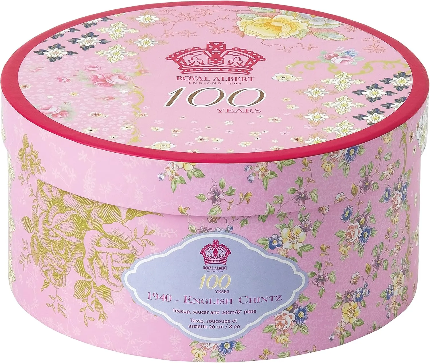 Royal Albert 100 Years 1940 3-Piece Set (Teacup, Saucer & Plate 8")