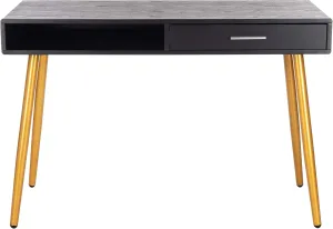 Safavieh Home Office Jorja Modern Black and Gold 1-drawer Desk