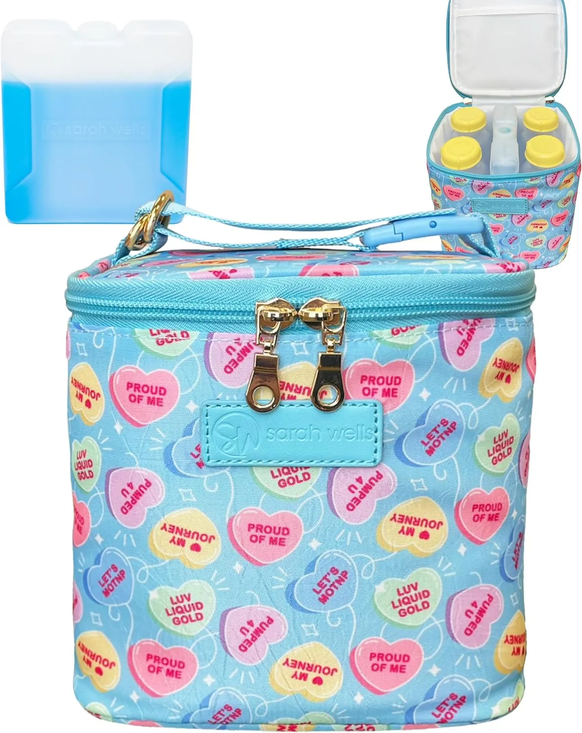 Sarah Wells Cold Gold Breastmilk Cooler with Ice Pack
