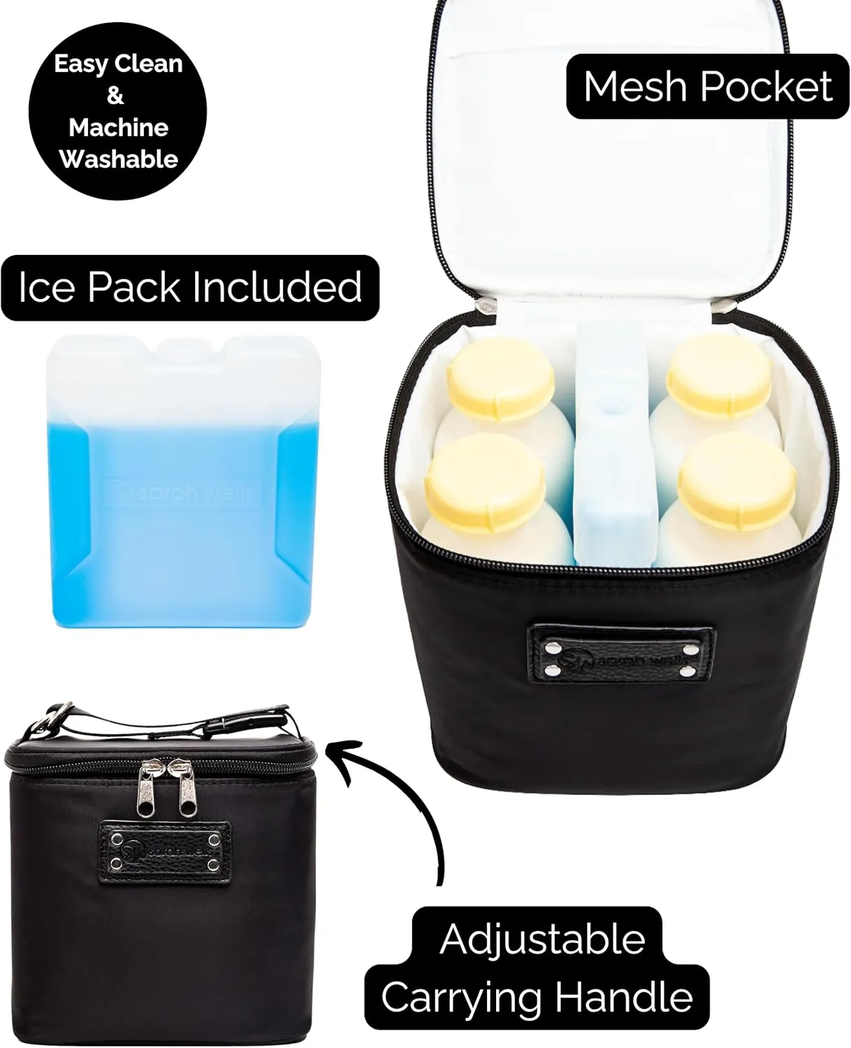 Sarah Wells Cold Gold Breastmilk Cooler with Ice Pack