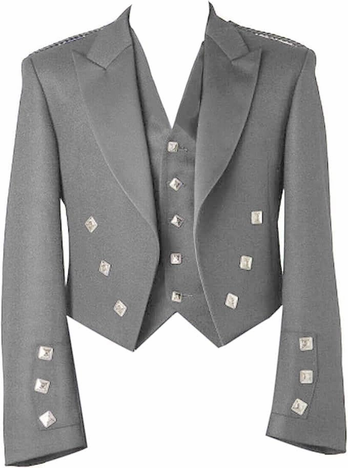 Scottish Highland Formalwear – Men’s Prince Charlie Jacket and Vest Ensemble