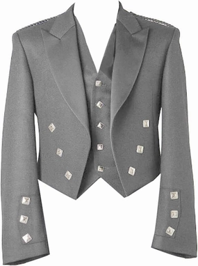 Scottish Highland Formalwear – Men’s Prince Charlie Jacket and Vest Ensemble