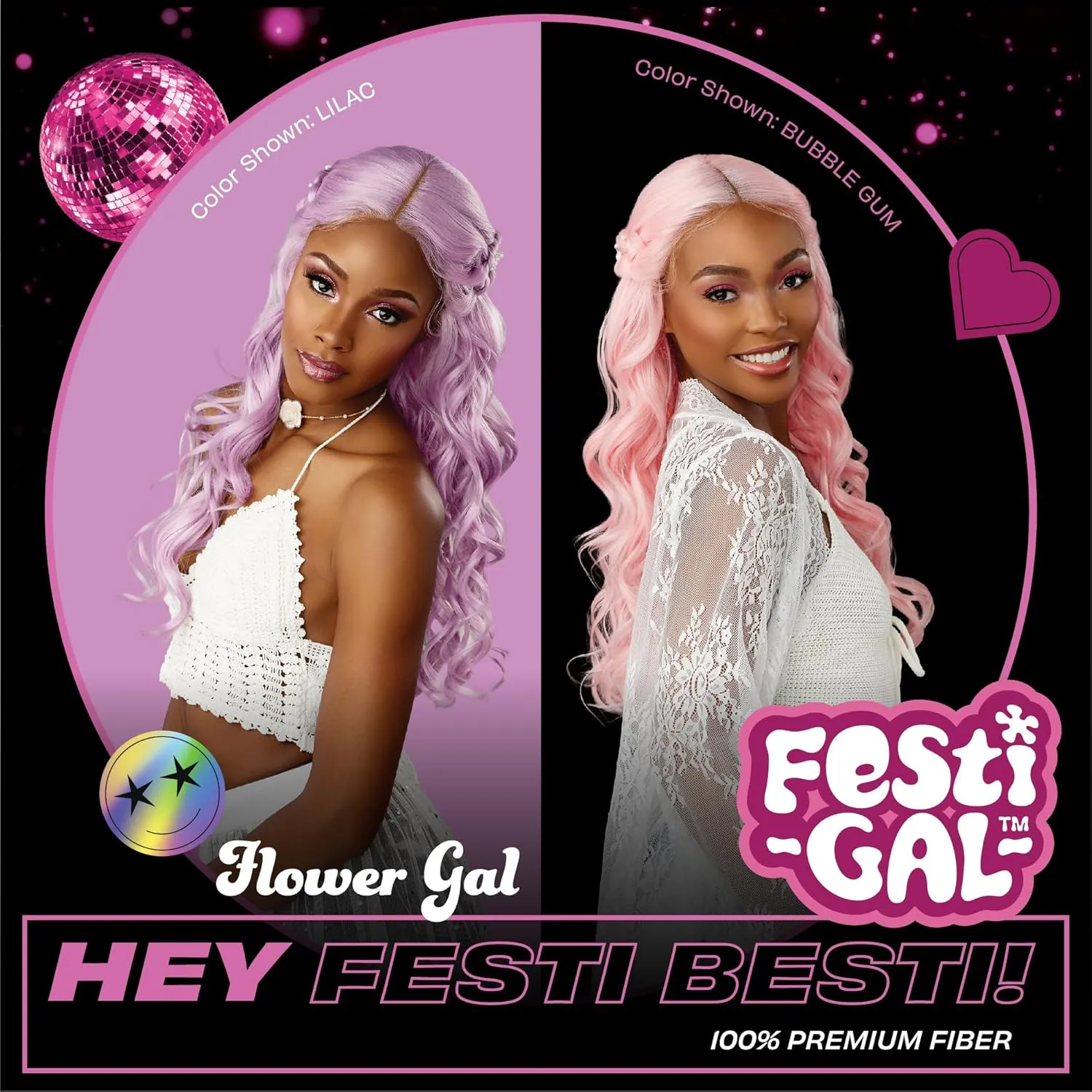Sensationnel Shearmuse Festigal Lacewig - Flower Gal Glueless Ypart Laceparting Hand Tied Ready to Wear Synthetic Prestyled Units (DARKBROWN)