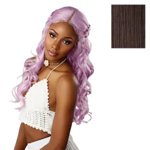 Sensationnel Shearmuse Festigal Lacewig - Flower Gal Glueless Ypart Laceparting Hand Tied Ready to Wear Synthetic Prestyled Units (DARKBROWN)