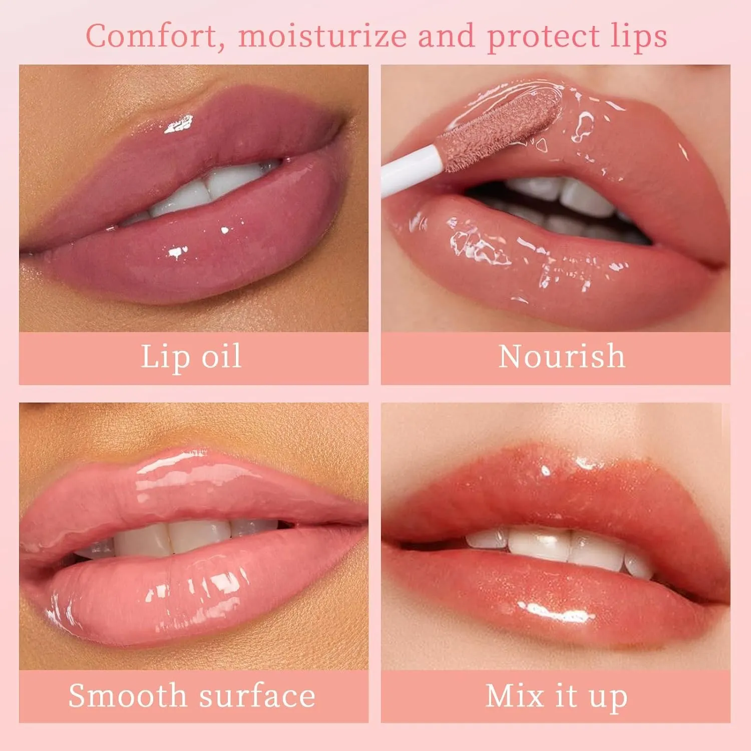 Shiftalter Tinted Lip Glow Oil, Historicg Tinted Lip Glow Oil, Flavor Nude Clear Glossy Lip Gloss Stain Glows, Hydrated Lips with a Natural Glow (7Colors)