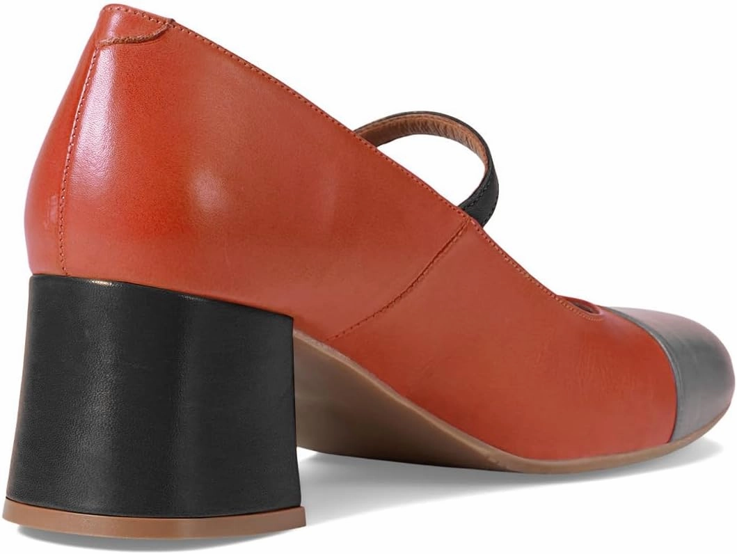 SHODENSE Women Rainbow Pumps Low Chunky Heel Mary Jane Shoes Square Cap Toe Ankle Strap Dress Pumps Two-Toned Mid Block Heel Mary Janes Lolita Shoes Multicolor Patchwork Office Wedding Party 4-11 M US