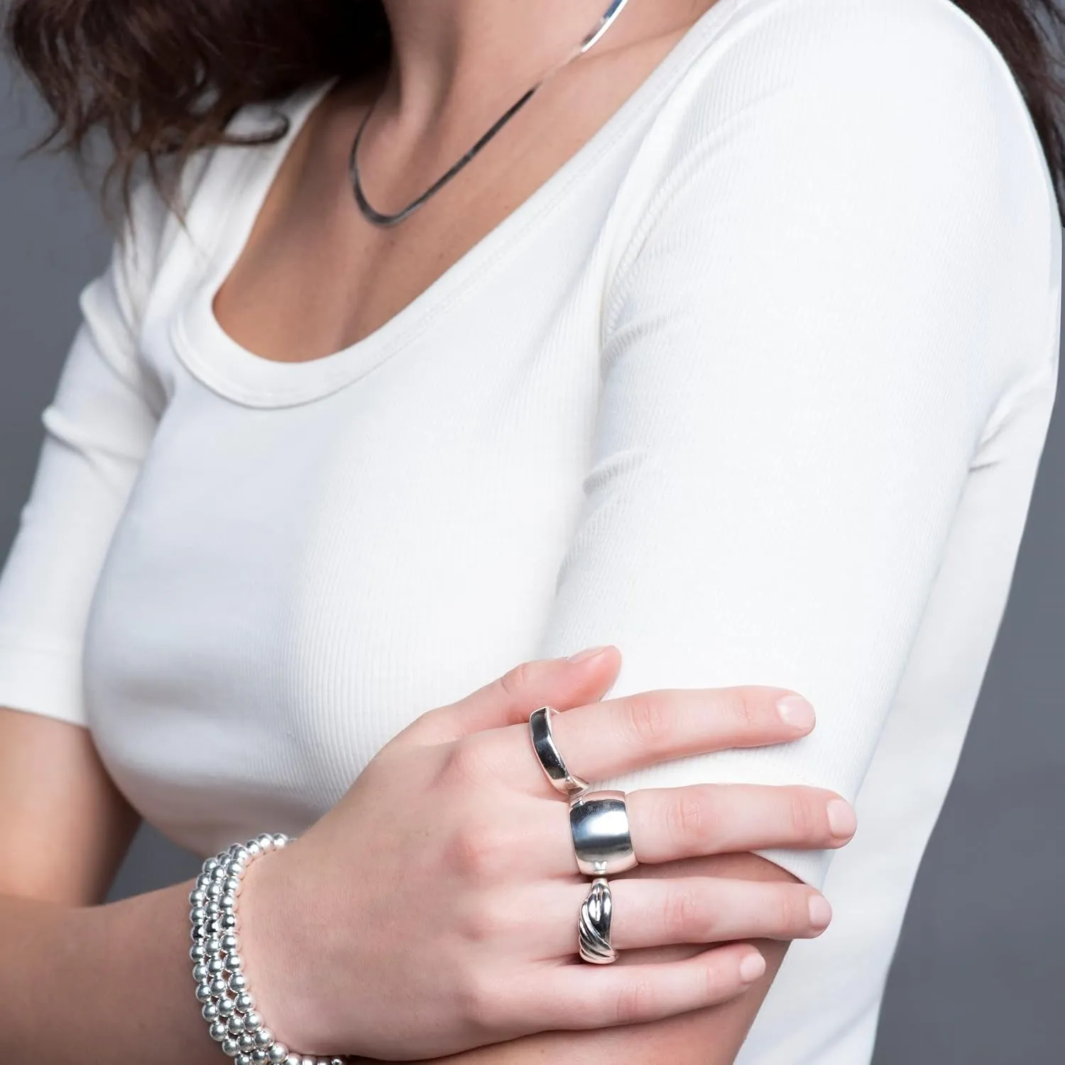 Silpada 'Hammered Cuff' Ring in Sterling Silver
