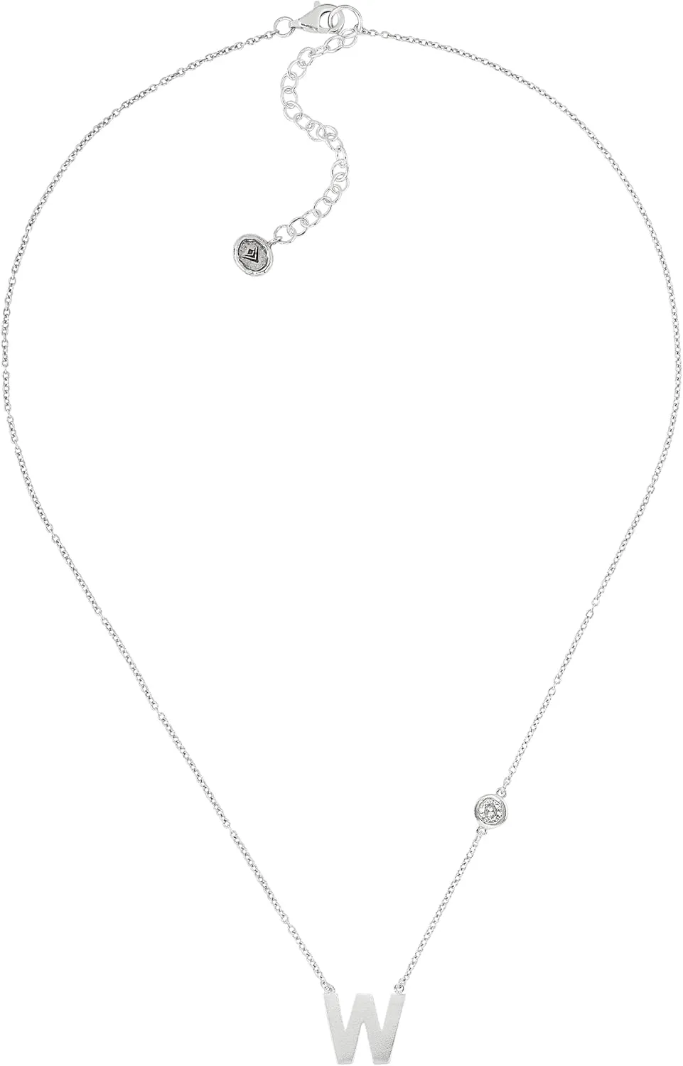 Silpada ‘What’S in a Name’ Initial Pendant Necklace in Sterling Silver, 16”   2”