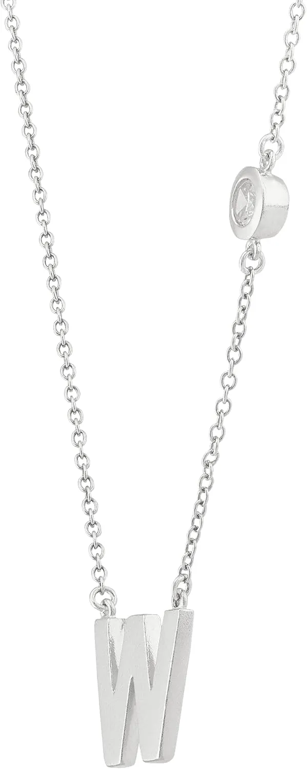 Silpada ‘What’S in a Name’ Initial Pendant Necklace in Sterling Silver, 16”   2”