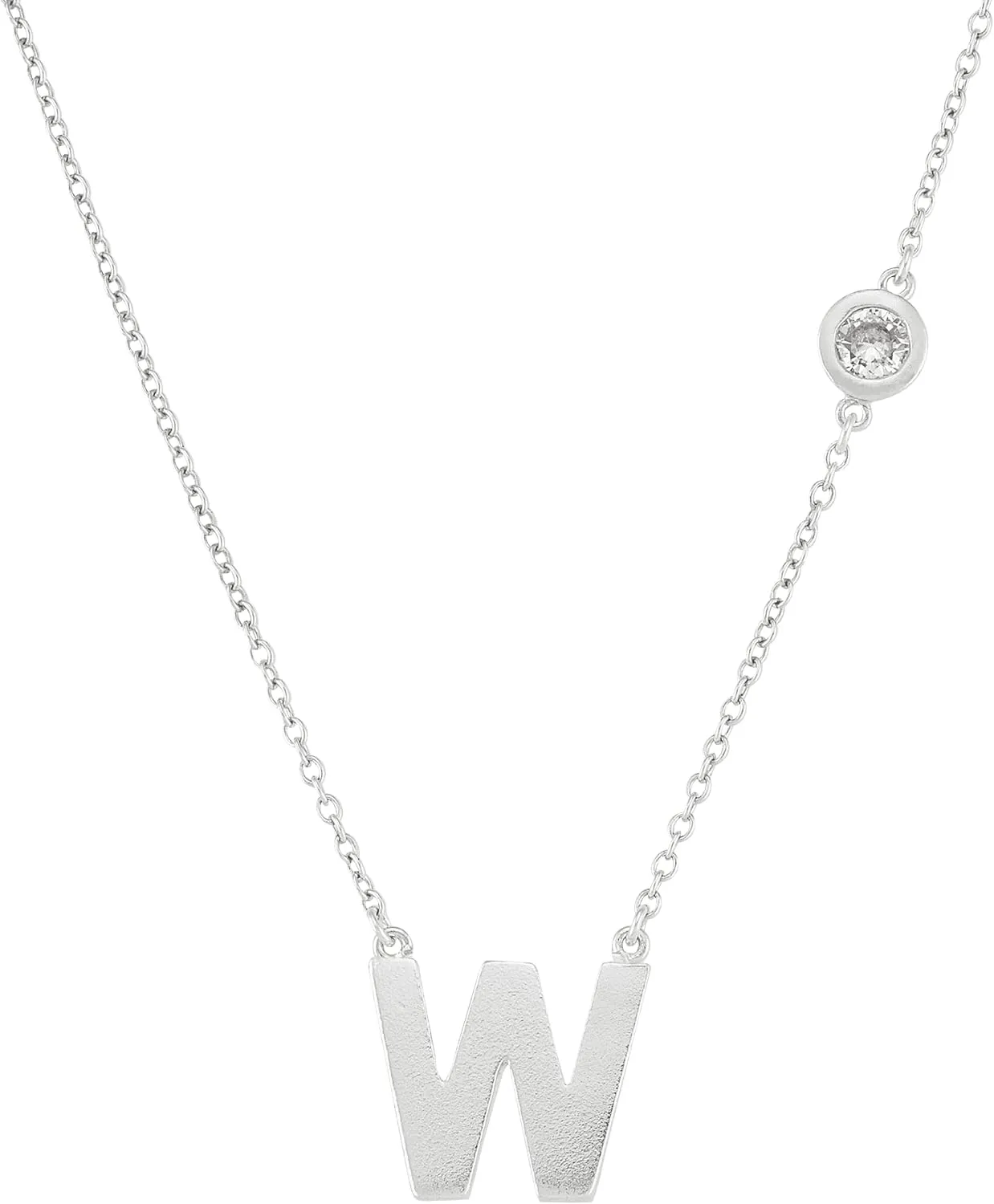 Silpada ‘What’S in a Name’ Initial Pendant Necklace in Sterling Silver, 16”   2”