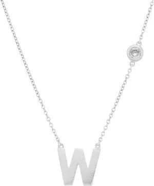 Silpada ‘What’S in a Name’ Initial Pendant Necklace in Sterling Silver, 16”   2”