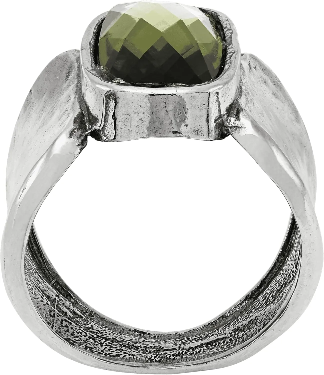Silpada 'Zircon Token' Olive Green Cubic Zirconia Ring in Sterling Silver