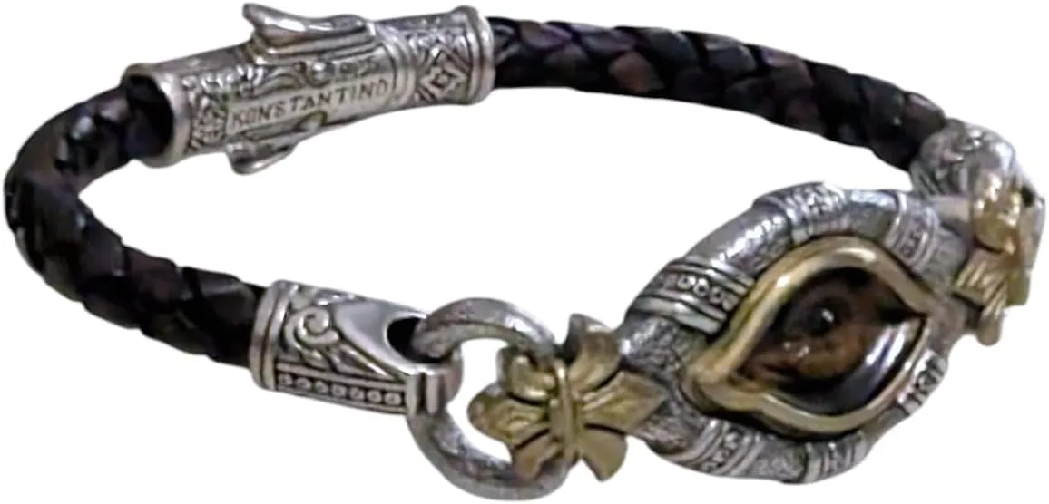 Silver & Bronze Tiger Eye Bracelet BKJ663-300-134-BR