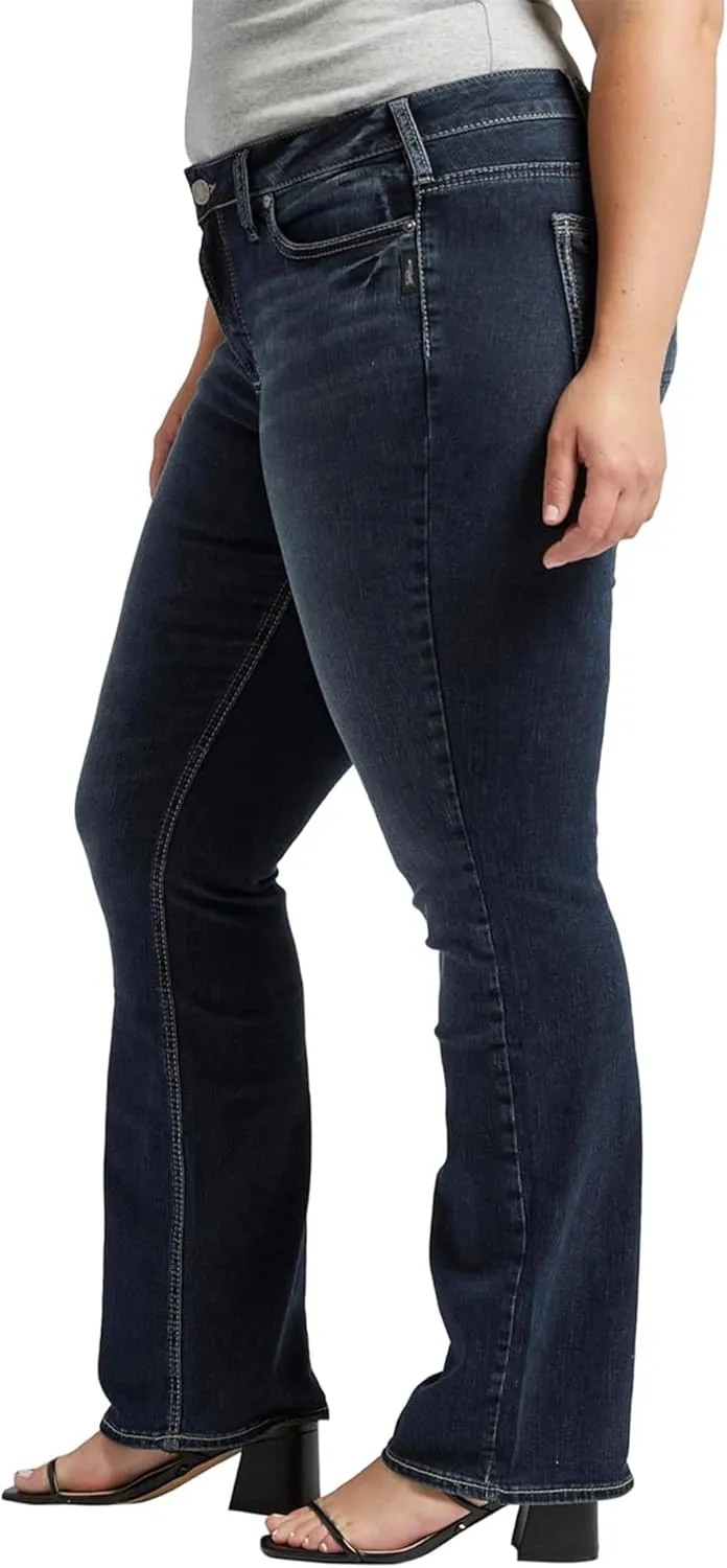 Silver Jeans Co. Women's Plus Size Suki Mid Rise Slim Bootcut Jeans