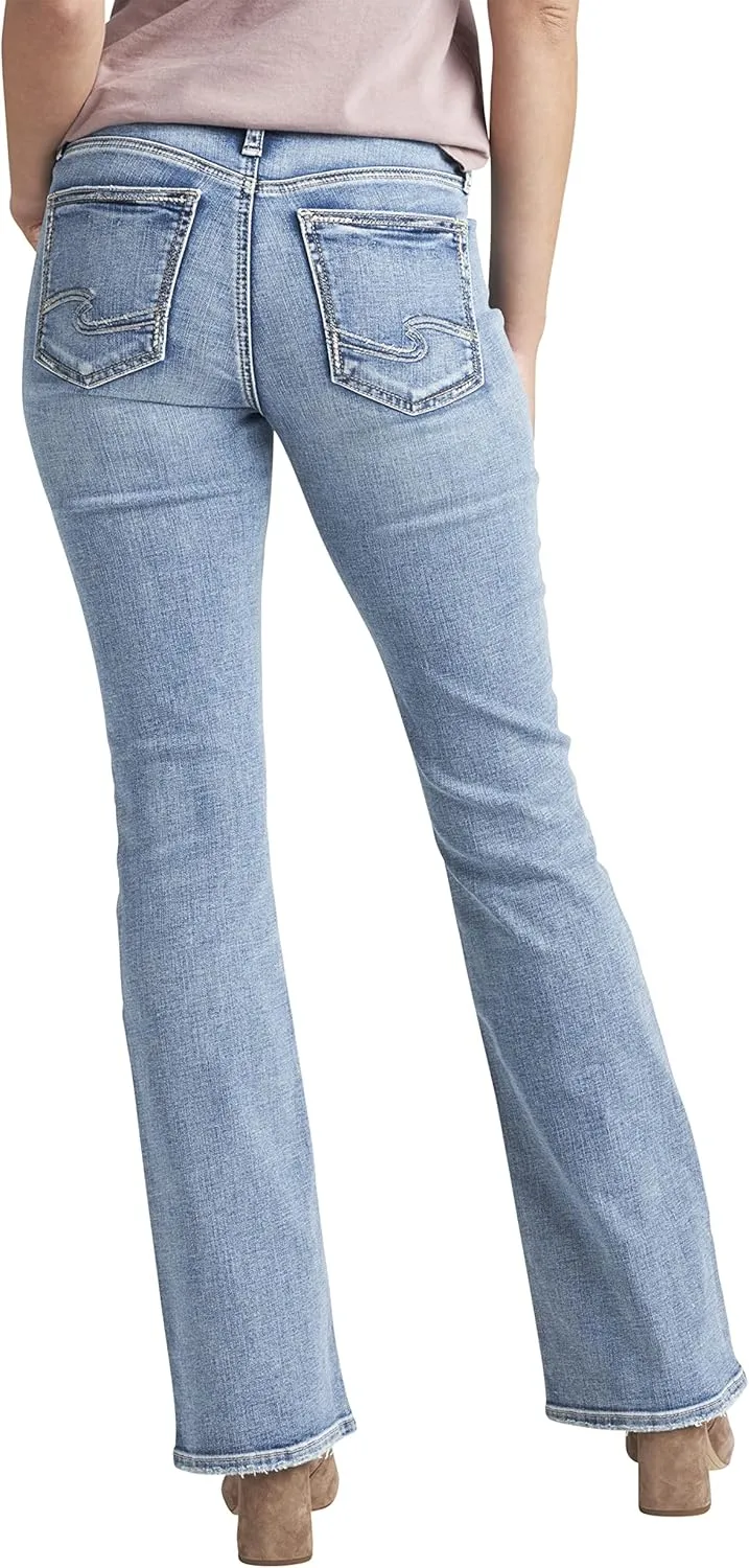 Silver Jeans Co. Women's Suki Mid Rise Curvy Fit Bootcut Jeans