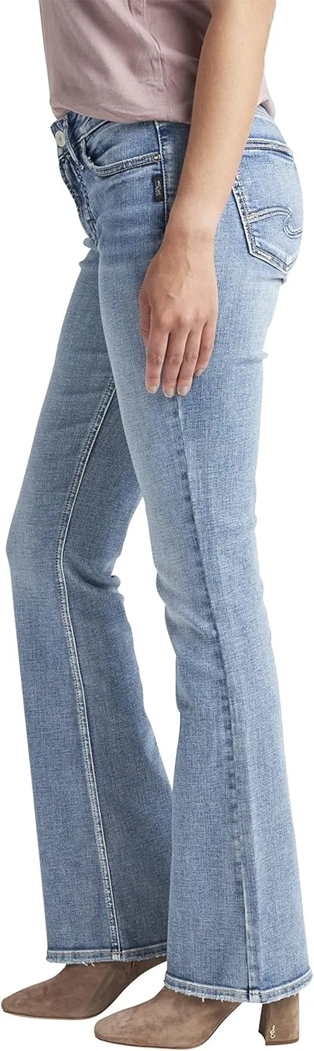Silver Jeans Co. Women's Suki Mid Rise Curvy Fit Bootcut Jeans