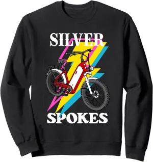 Silver Spokes E-Bike Riders Senior Group Cruising Style Sweatshirt