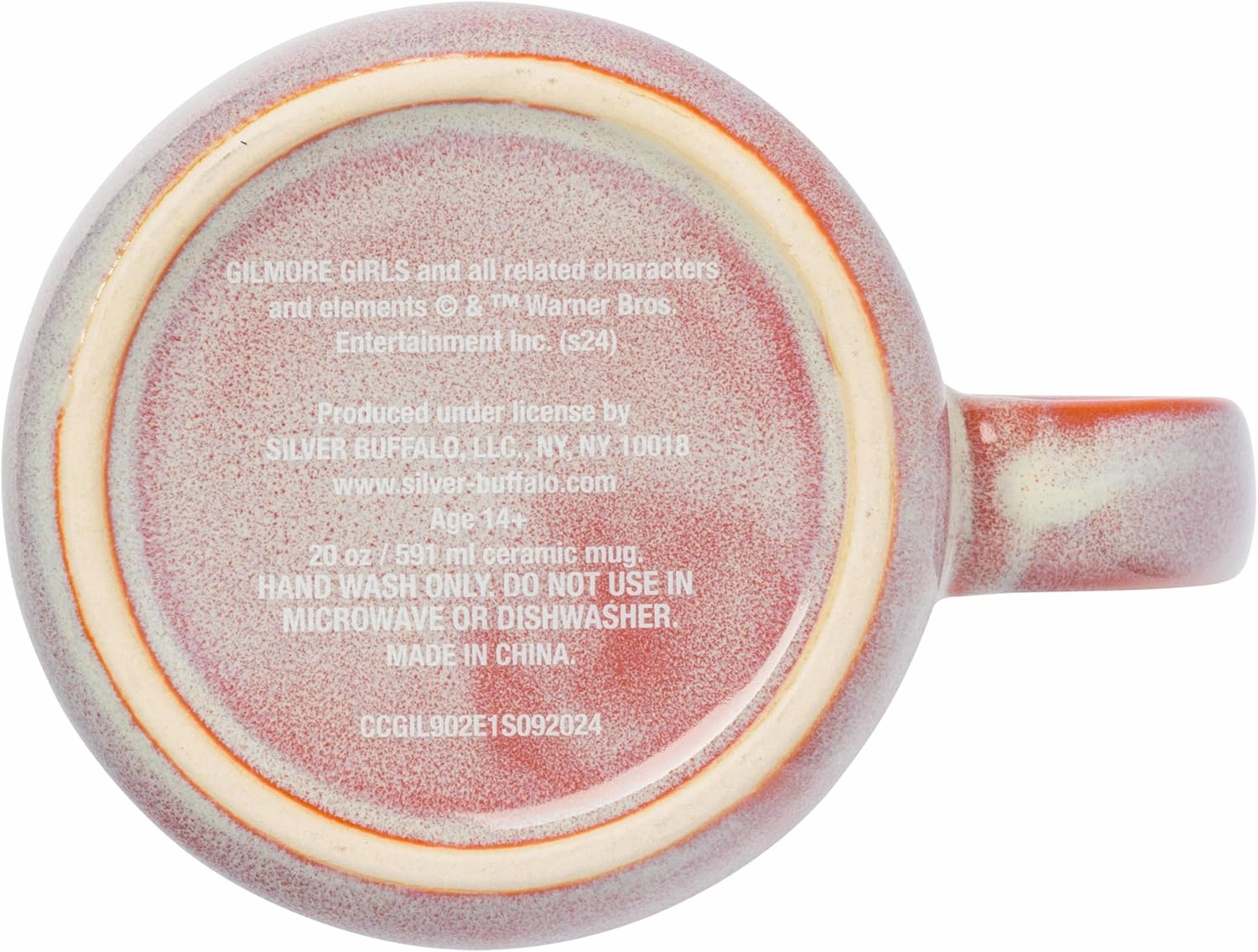 Silver Buffalo Gilmore Girls Luke's Diner Iconic Icons Reactive Glaze Ceramic Camper Mug, 20 Ounces