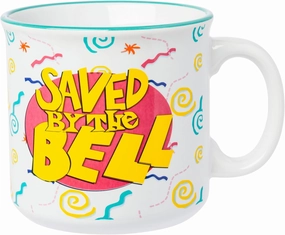 Silver Buffalo Saved By The Bell Retro Pattern 20oz Ceramic Camper Mug